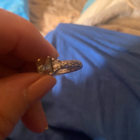 TACORI Carnary Yellow simulated Diamond ring size 5 - Picture 5 of 7